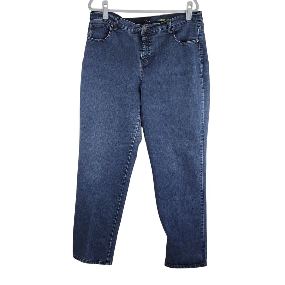 Style & Co. Dark Blue Cotton Denim Stretchy Spandex Causal Plus Size Women Jeans